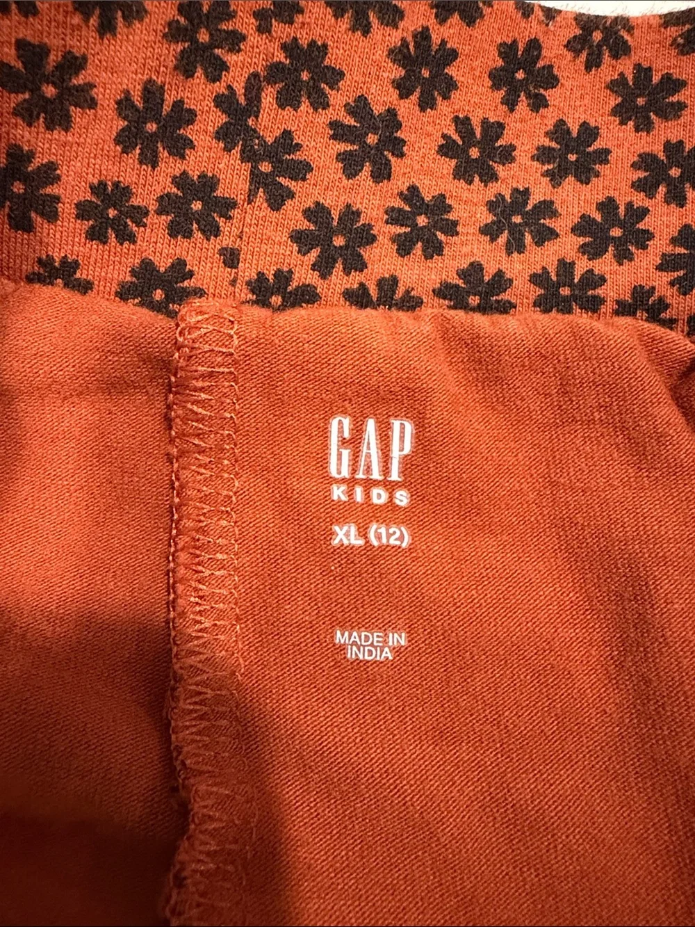 GAP Rust Brown and Black Floral Kids Skort Set